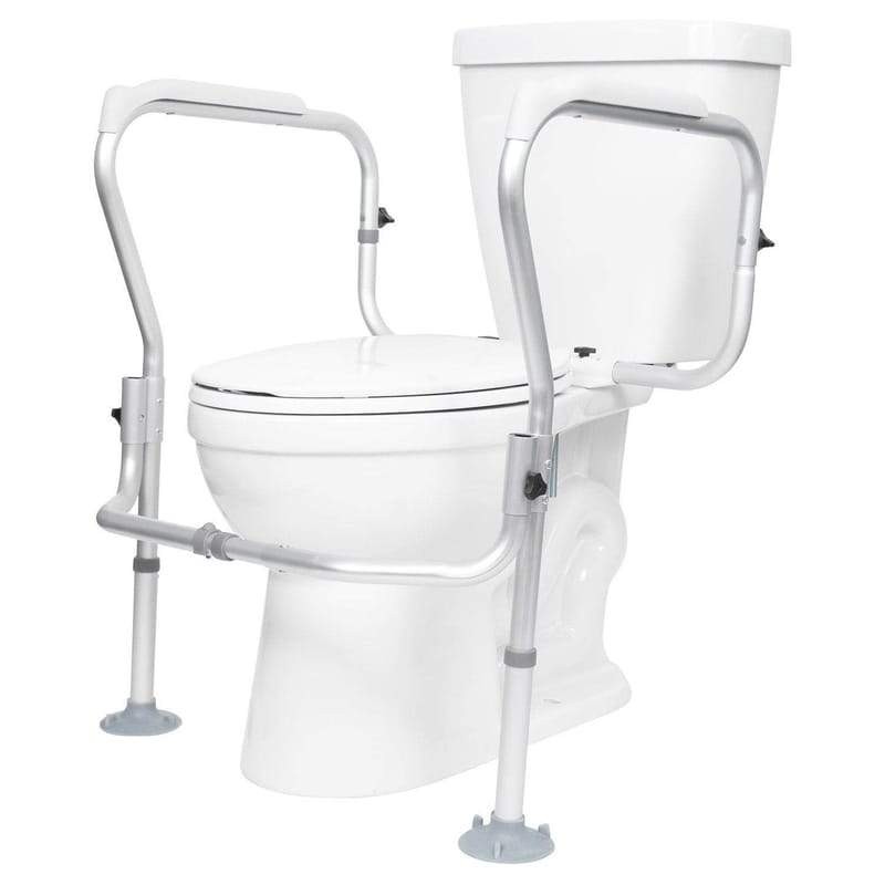 Representative toilet safety frames